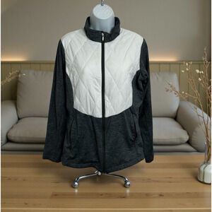 Women's Sun Mountain AT Hybrid Jacket Sz L Golf Rain Windproof Full Zip Pockets